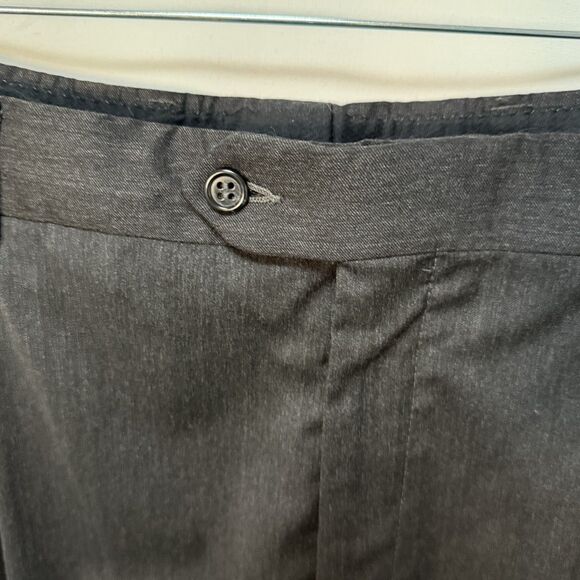 Jos A Bank Black 100% Wool Dress Pants Pleated Front Cuffed Hems Mens 41x29 Reg - Picture 6 of 16